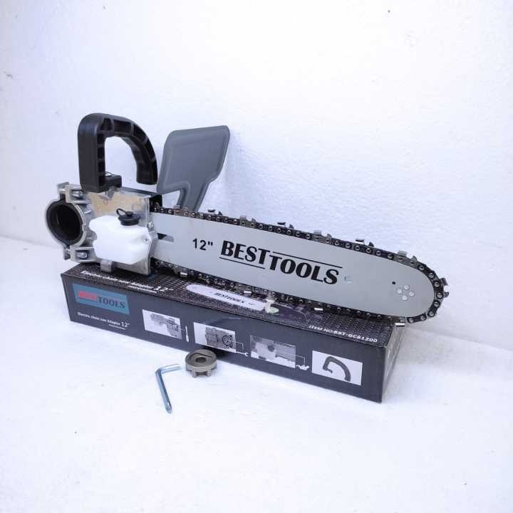 ORI BESTOOLS Chainsaw Gergaji Rantai Elektrik Mini 12 Inch inch Penghubung Gergaji Kayu ke Gerinda C