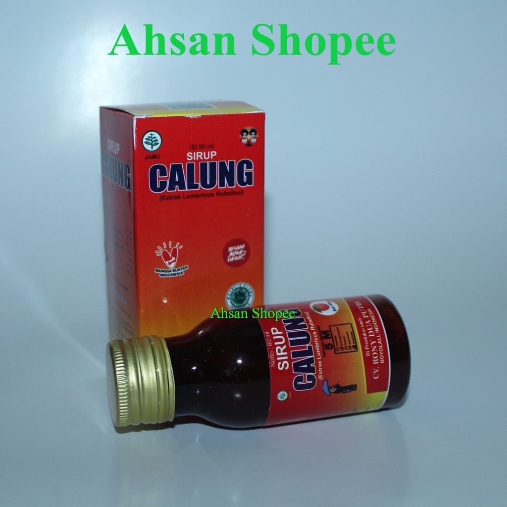 Sirup Calung  60 ml / Obat Sirup Ekstrak Cacing  / Obat Tipes / Sirup Penurun Demam / Jamu Penurun P