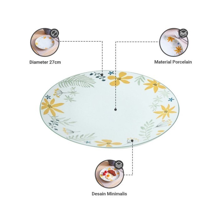 INFORMA – PIRING SET – DINNER PLATE PALLETE FELICIA YELLOW 6