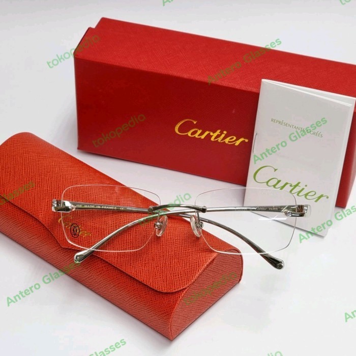 frame kacamata pria wanita titanium frameless elegan grade