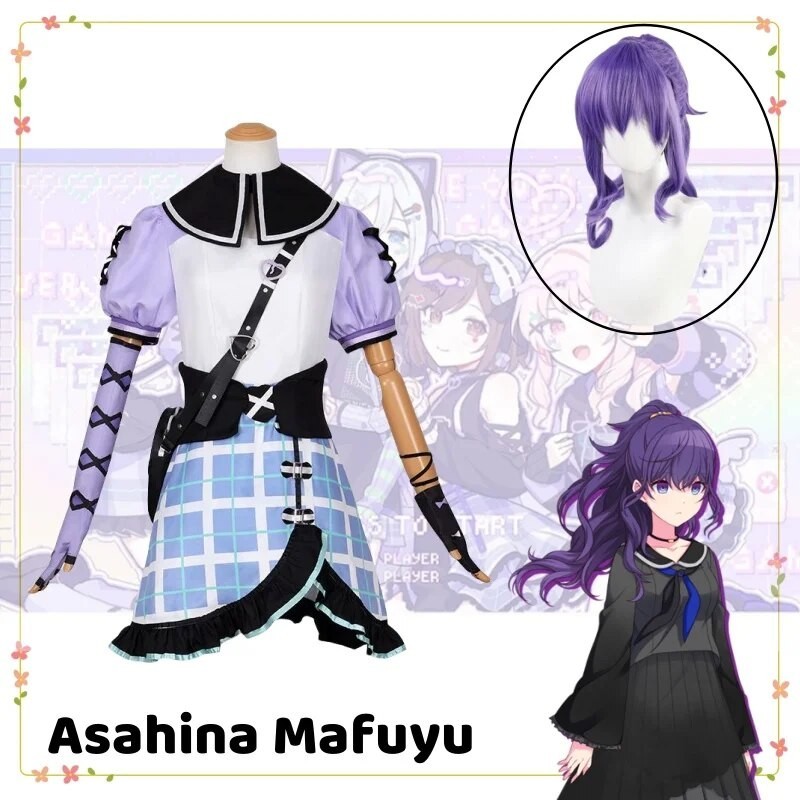 PREORDER Asahina Mafuyu Cosplay Costume Wig Anime Project Sekai Colorful Stage Cosplay Halloween Par