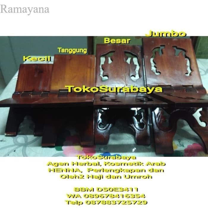 

Rekal Rehal Kayu Alas Baca Al Quran Ukir JUMBO murah