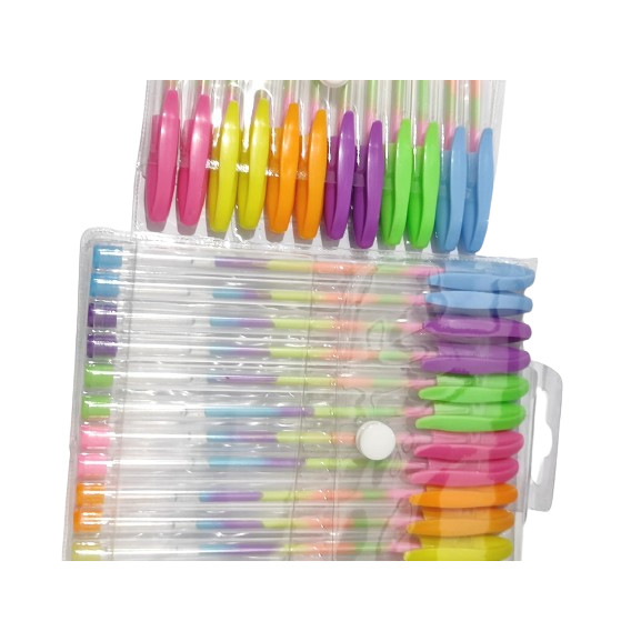 

J2 - Pulpen gel rainbow warna warni set 12 pcs rainbow color