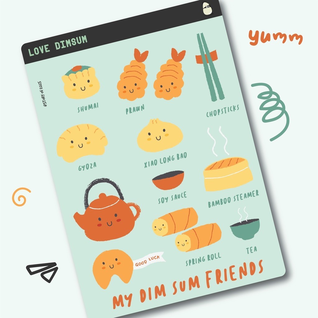 

Love Dimsum Stickers / Aesthetic / Journaling / Bujo / Cute Sticker