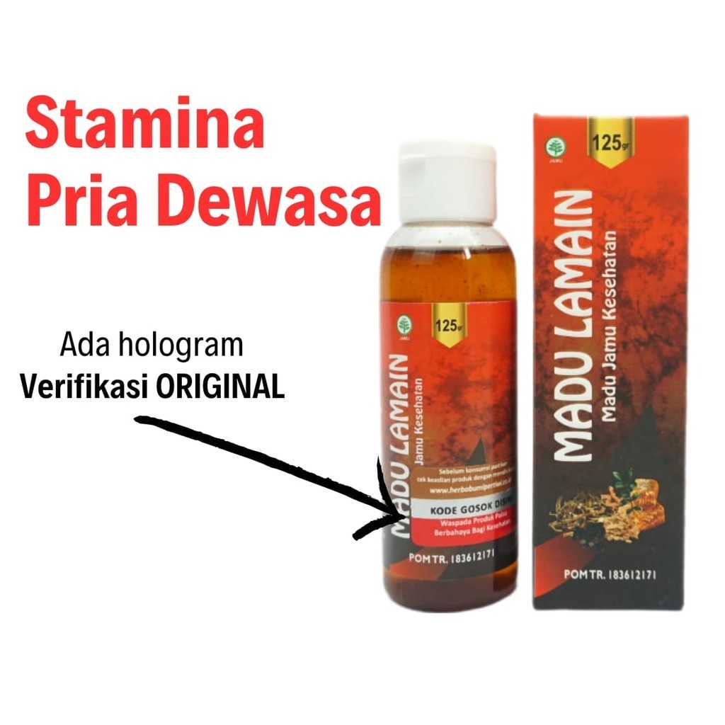 Madu Lamain Herbal Stamina Pria Original Asli dan BPOM Membantu Menjaga Stamina Pria Dewasa