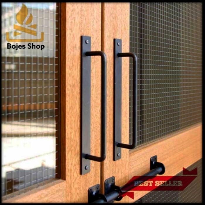 Bestseller gagang handle pintu rumah besi pegangan pintu solid industrial - 45cm