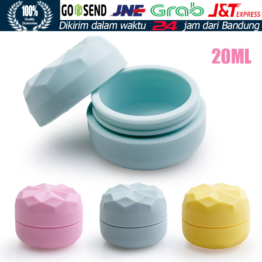 20ML Botol Kosong Mini Portable / Dispenser Krim Silikon / Wadah Cream / Botol Cream Pot Jar Kosonga