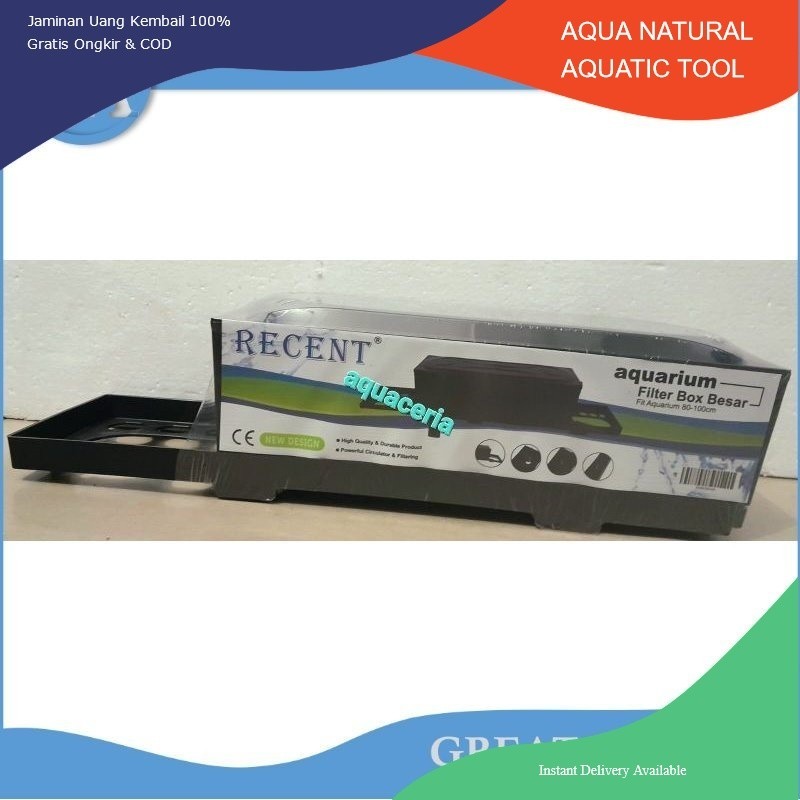 RK filter box kosong besar recent fit aquarium 80 - 100 cm filter gantung