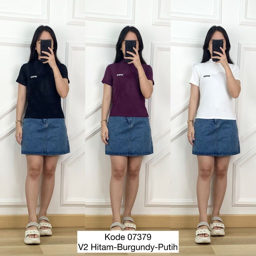 Atasan Knit Wanita I Kaos Knit Lengan Pendek I Atasan Bahan Kaos I Kaos Knit Lengan Pendek