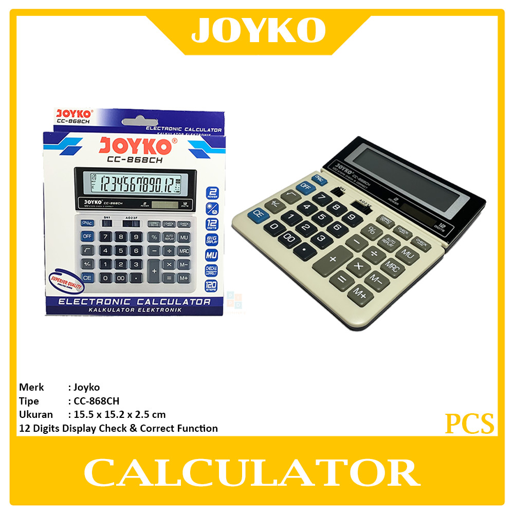 

JOYKO - KALKULATOR ELEKTRONIK CC-868CH CHECK & CORRECT - PCS