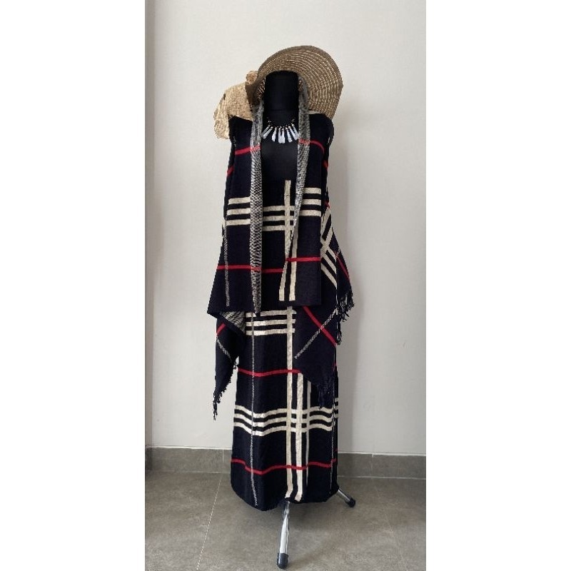 Roomahklambi- One set puter Rok Span rajut