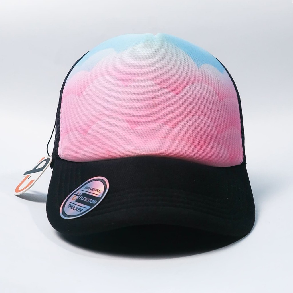 CANDY CLOUD - Topi Jaring Airbrush / Topi Custom/  Tiedye/ Topi Premium / Topi Trucker / Topi SMA / 