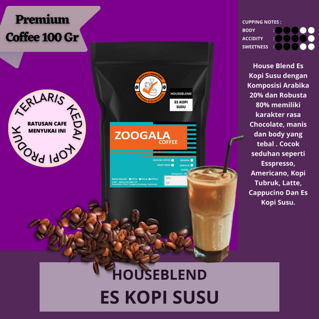 

Kopi House Blend Jawa Barat - Es Kopi Susu 100 Gr - 500 Gr