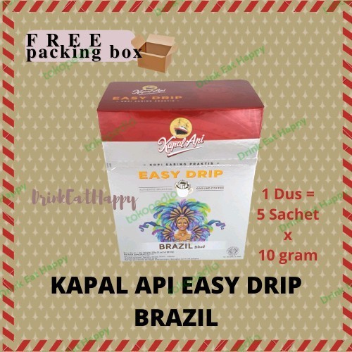 

[Coffee New] Kapal Api EASY DRIP BRAZIL Blend Kopi Bubuk