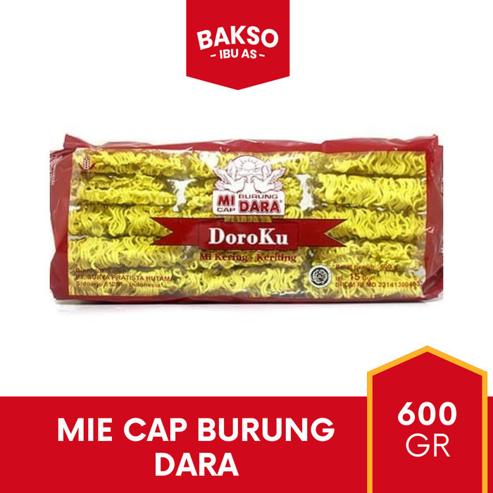 

Mie Kuning Doroku Cap Burung Dara 600gr Isi 15