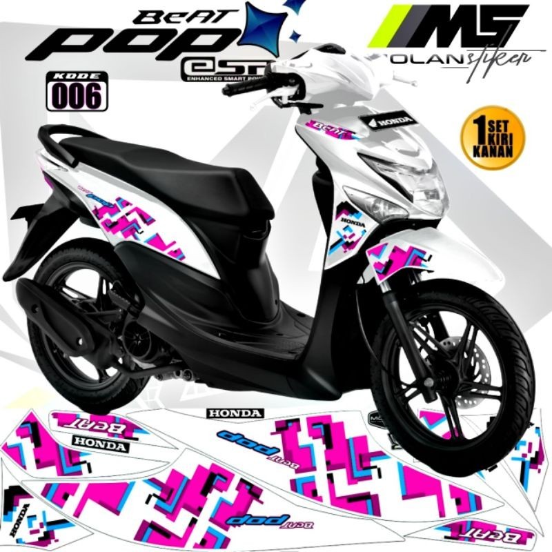 Sticker Striping Variasi Beat Pop Honda Beat Pop 110 Esp Cbs Iss Beat Pop 2013-2023 Beat Pop Proper 