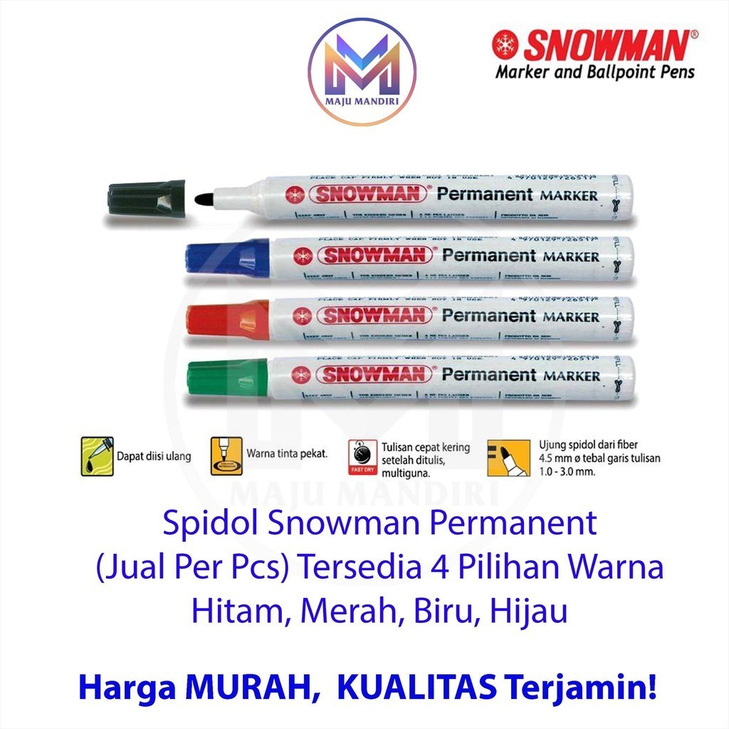 

Spidol Snowman Permanent G 12 / Permanen Besar G-12 Marker