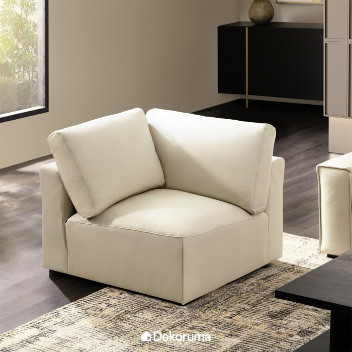 Dekoruma Tenzo WEGNER Sofa Sudut Ivory 1 Dudukan / Sofa Tamu
