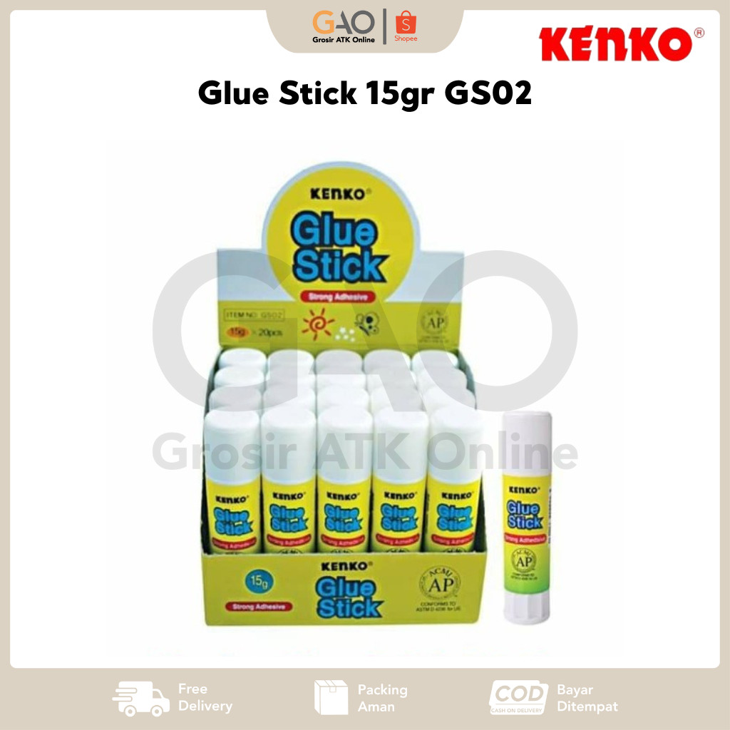 

Glue Stick Kenko 15gr GS02 / Lem Kertas Kenko 15gr GS02