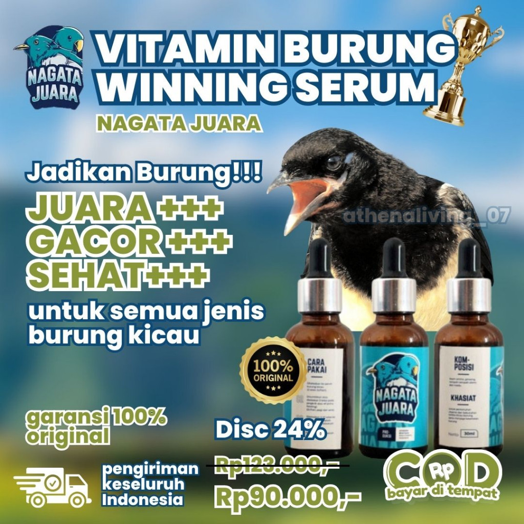 VITAMIN NAGATA JUARA PENGGACOR BURUNG GACOR DI GANTANGAN VITAMIN BURUNG LOMBA BURUNG KICAU NAGATA JU