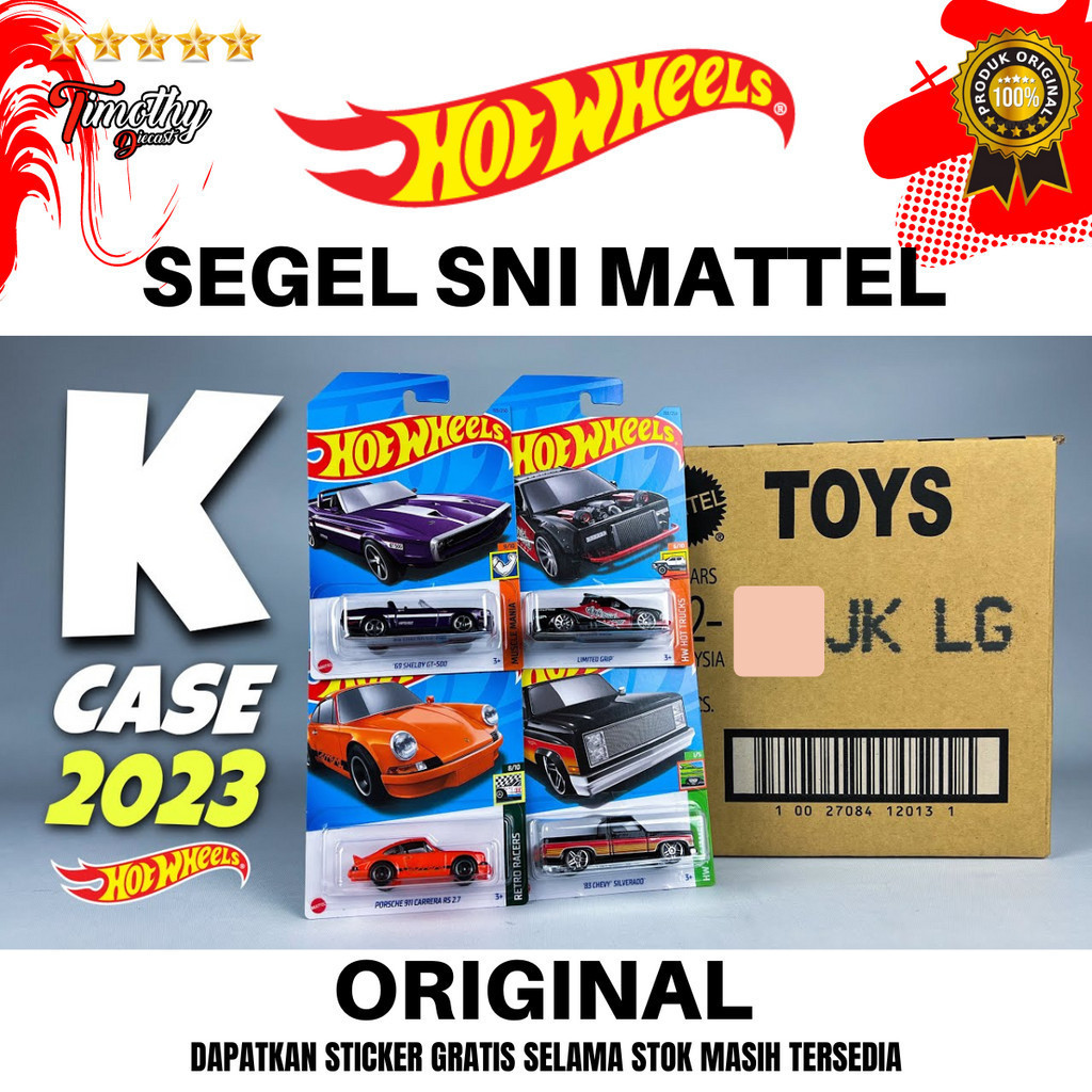 Hot Wheels Kartonan Grosir Box Lote K 2023 SEGEL SNI ORIGINAL MATTEL