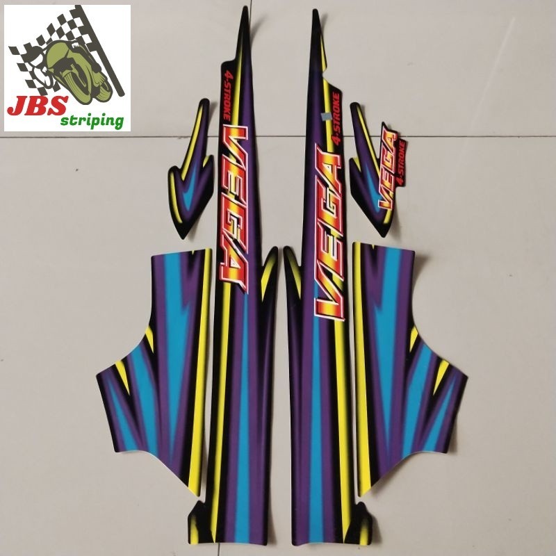 striping vega lama stiker yamaha vega lama old thn 2000 2001 hitam biru sticker motor vega old