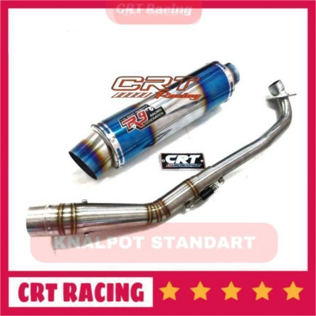 Knalpot Racing R9 Mugello Supra x125 Jupiter z Vega Kharisma Revo Blade Smash dll CRT Original