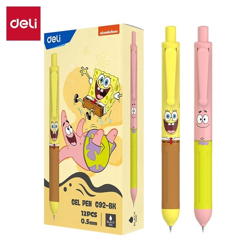 

Deli Gel Pen / Pulpen Gel Retractable Spongebob EG92-BK