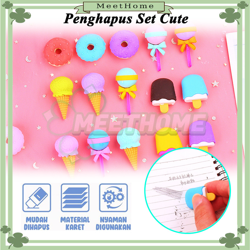 

Penghapus Set Cute/Penghapus Pensil Set 4IN1 Motif Lolipop/ Alat Tulis Penghapus Lucu 4Pcs