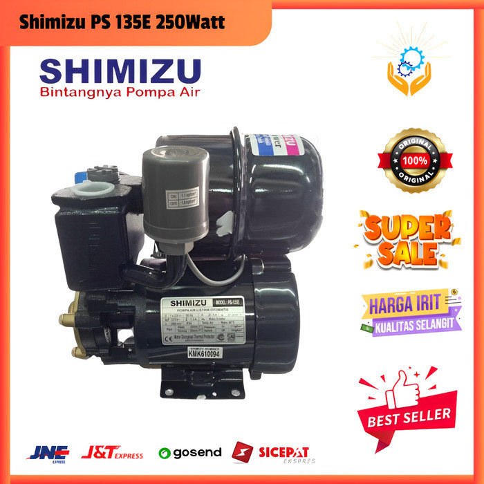 Mesin Pompa Air Shimizu PS 135E Otomatis Pompa Air Shimizu 250Watt