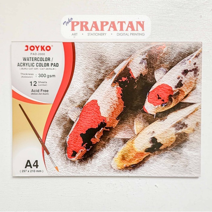 

Joyko Watercolor Acrylic Pad A4 PAD-2000 | Buku Cat Air & Cat Akrilik -YY41