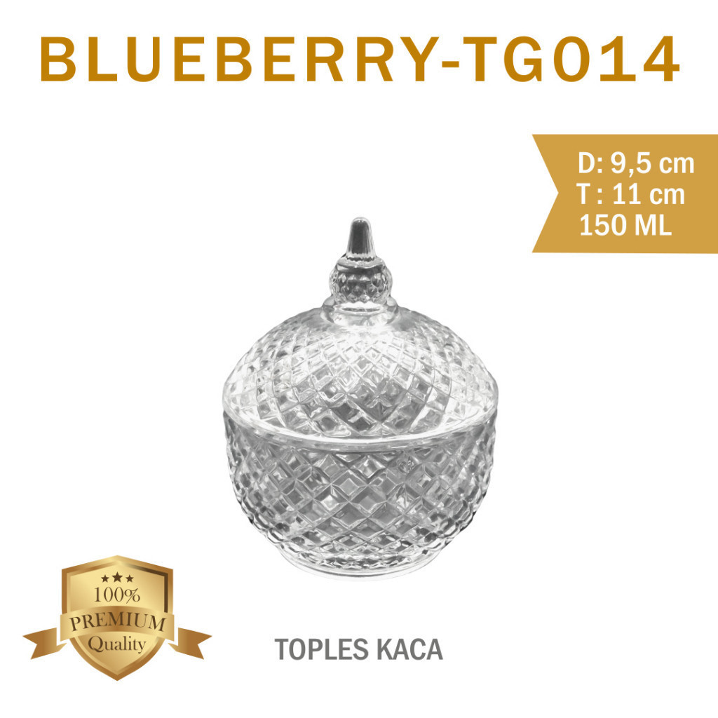 Toples Kaca Kristal  TG014 / crystal jar / souvenir pernikahan / Hampers