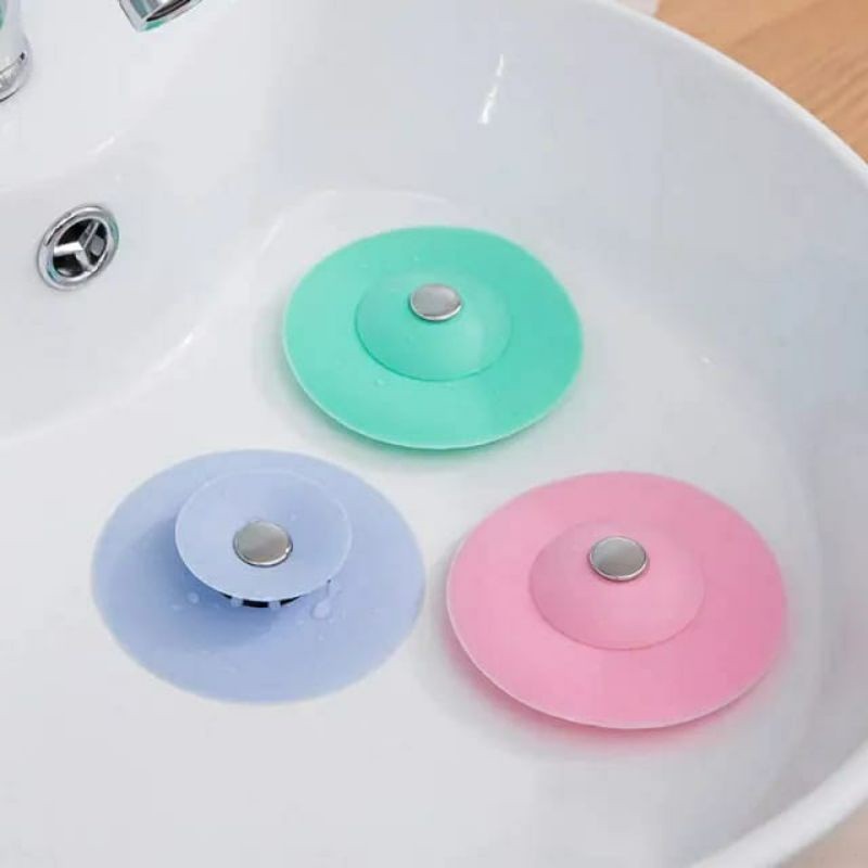 MT✅ SARINGAN WASTAFEL DAPUR SILIKON Penutup Lubang Saluran Air Kamar Mandi Bulat Sink Bathtub