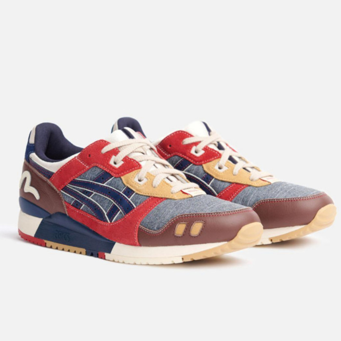 EVISU x ASICS GEL-LYTE 3 Denim Red Navy