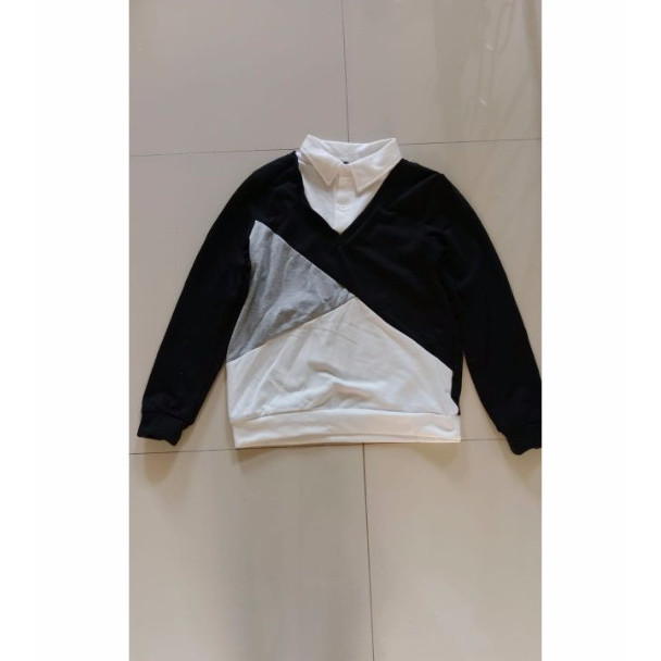 BAJU SWEATSHIRT SHEIN BLACK SIMPLY ANAK LAKI LAKI