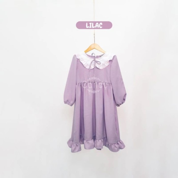 BAJU GAMIS CANDY LILAC COLLAR ANAK PEREMPUAN