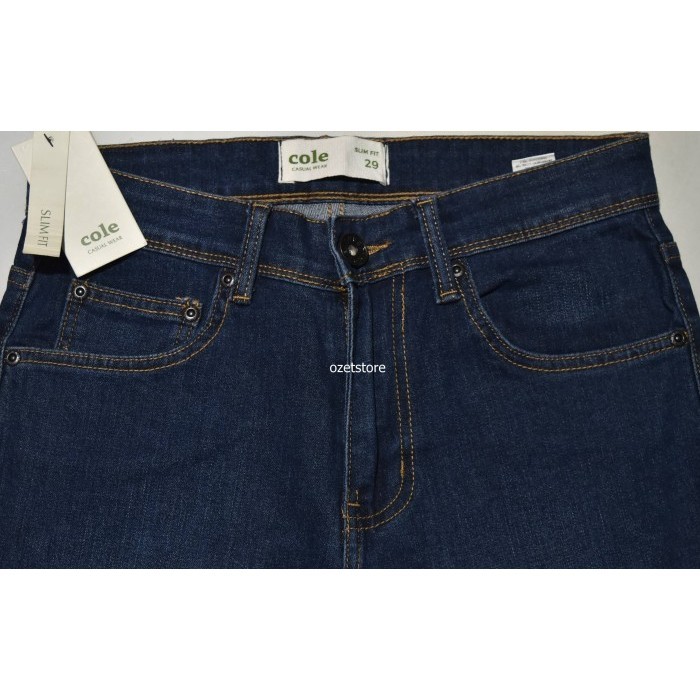 Celana Panjang Pria Jeans COLE Denim Tua SlimFit CSC02  - 36