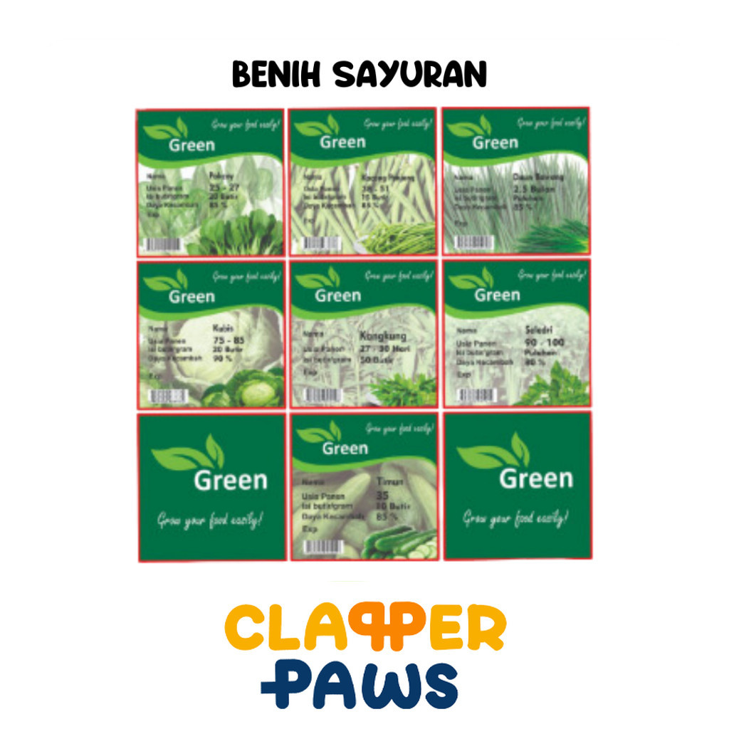 BENIH SAYURAN RATUSAN  BIJI SAYURAN BENIH SAYURAN UNGGUL HIDROPONIK