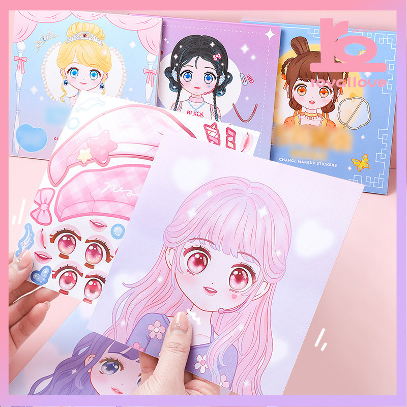 

COD Buku Stiker Pertunjukan Rias Stiker Rias Putri Mainan Puzzle Anak-anak Stiker Princess