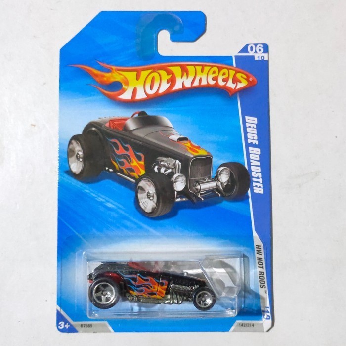 Hotwheels Hot Wheels Deuce Roadster hitam flame 2010 HW Hot Rods -DD24