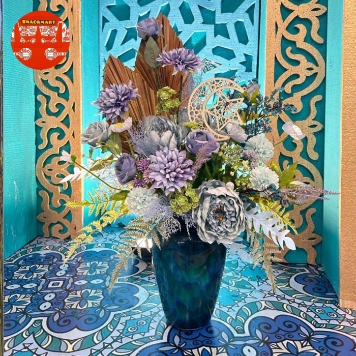 

Dekorasi Ramadan Hiasan Kareem Bunga Set Lebaran Premium model A