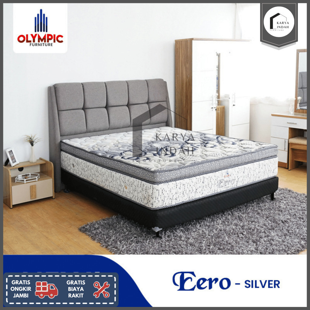 Springbed OLYMPIC EERO SILVER PLUSH TOP - Kasur Matrass Mattress Ranjang PLUSHTOP Olympic