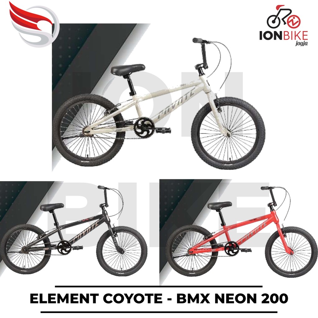 Sepeda BMX 20 Element Coyote Neon 200 Ban 2.125 Terbaru Rem V-Brake Tebal Awet Anak SD SMP Race Rogu