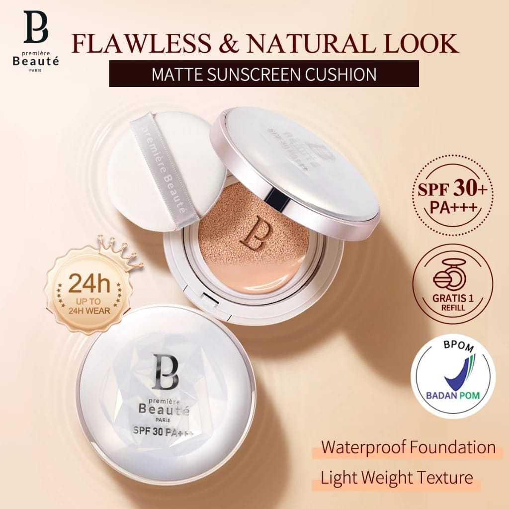 [READY STOCK+BPOM] ORIGINAL 𝗣𝗥𝗘𝗠𝗜𝗘𝗥𝗘 𝗕𝗘𝗔𝗨𝗧𝗘 SUNSCREEN CUSHION SPF30 PA+++ [Buy 1 Gratis 1 CUSHION RE