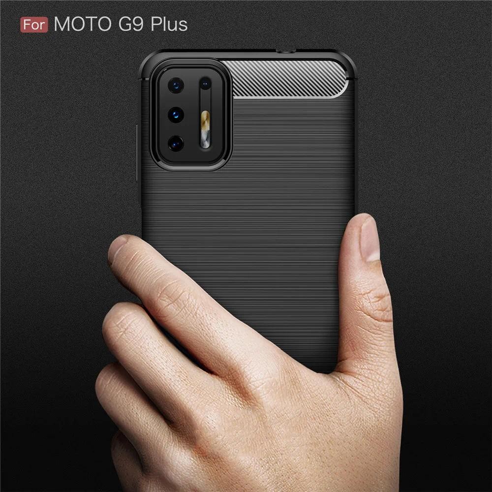 Phone Casing case Motorola Moto G9 Plus G 9 G9Plus Brushed Texture Kevlar Carbon Fiber Heat Dissipat