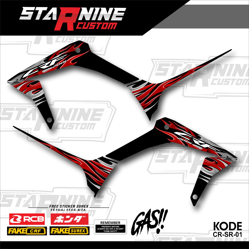 STRIPING CRF MINIMALIS STICKER CRF VARIASI STRIPING CRF KEREN