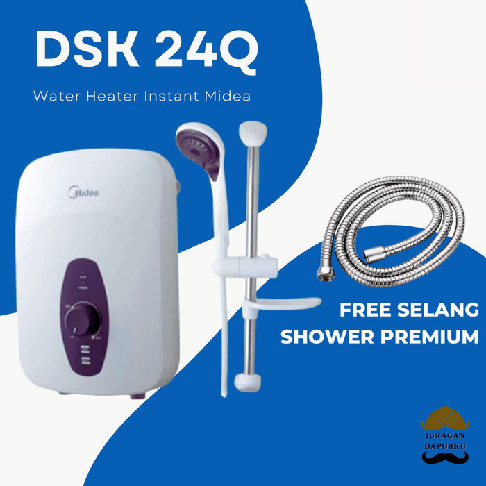 Water Heater Listrik Instan Water Heater Midea DSK 24Q + SELANG SHOWER - DSK24Q lemondaid