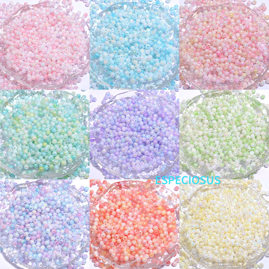 

4mm Jewelry Making Findings Acrylic Seed Spacer Painted Beads Multi colors Round Shape Measly Beads DIY Handcraft Accessories