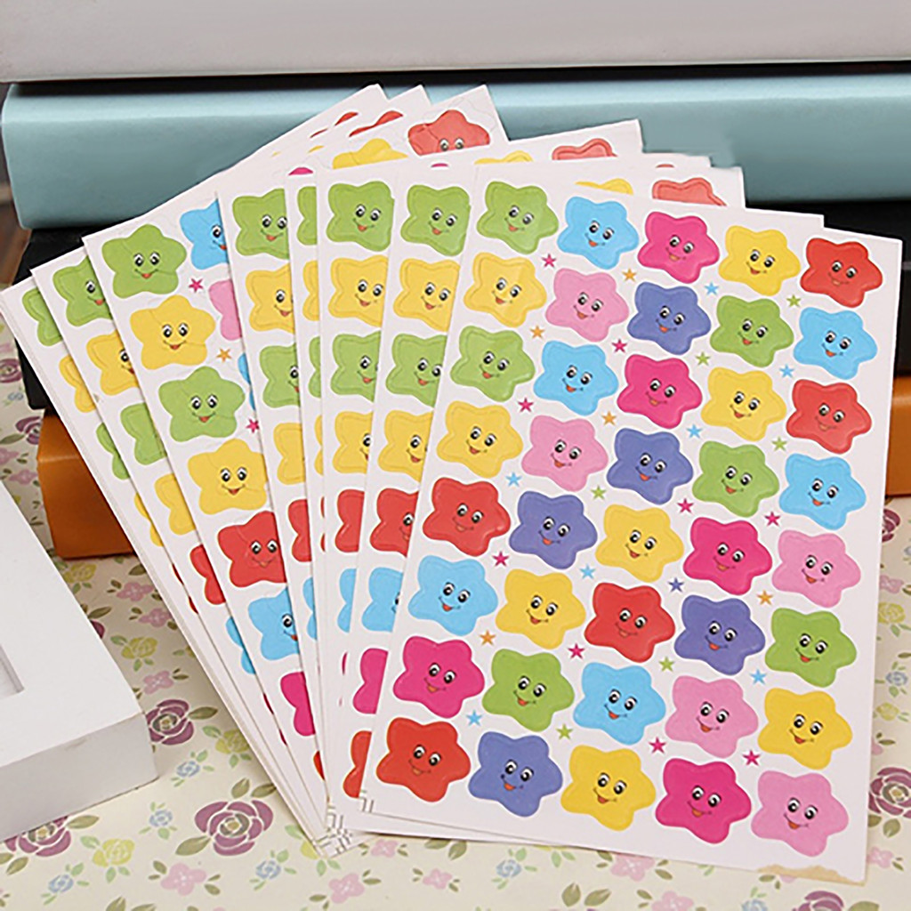 

630pcs/800pcs Cute Notebook Laptop Decals Star Number Letter Reward Sticker For Teacher Parent Kids Gift Toys