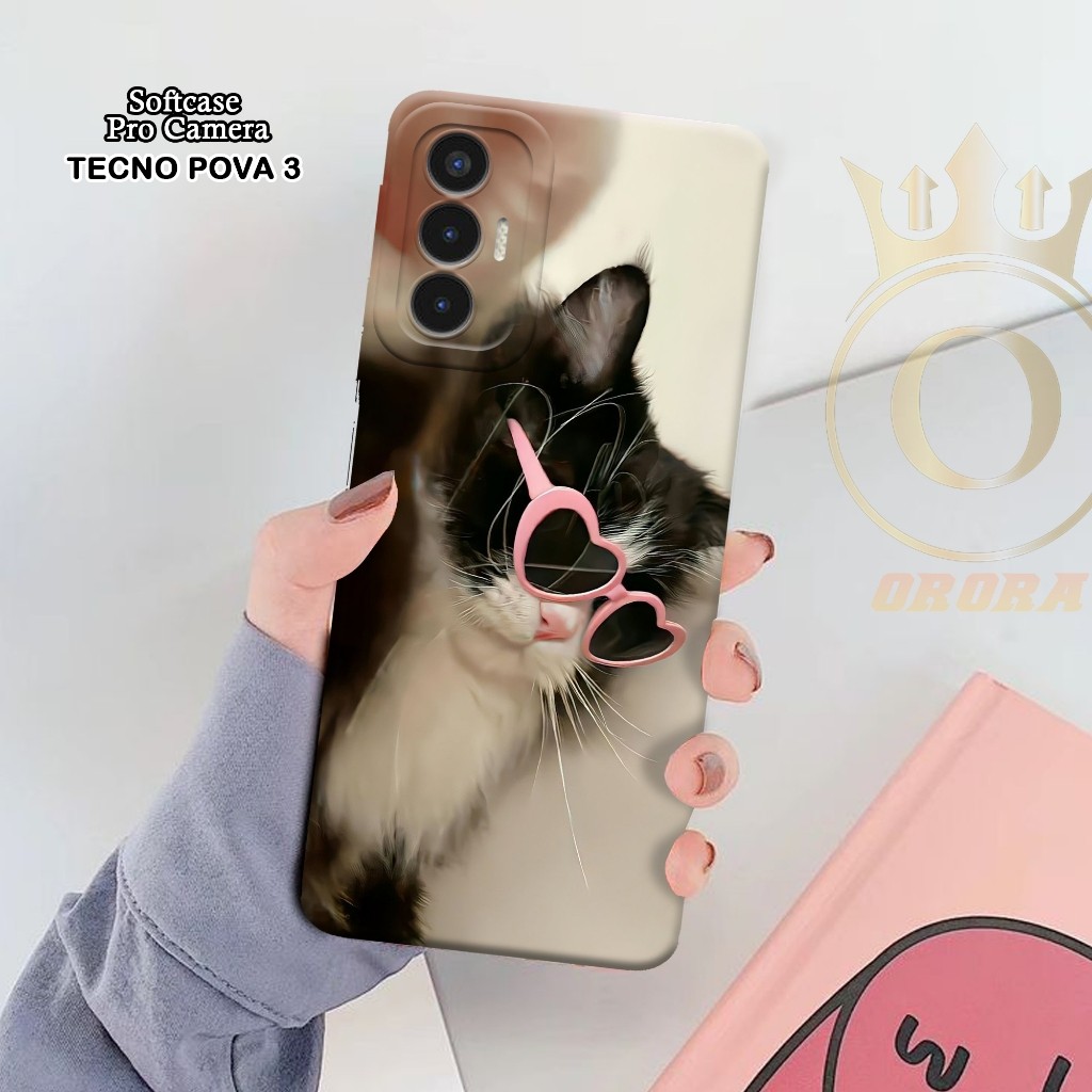 Softcase Tecno Pova 3 - ORORA  - Casing Tecno Pova 3 - Motif case CATS - Tecno - Softcase Tecno Pova